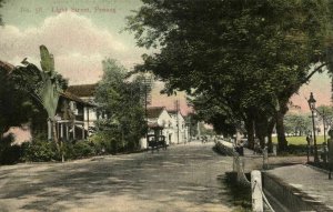 straits settlements, Malay Malaysia, PENANG, Light Street (1910s) Postcard