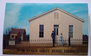 Jesse James Territory Postcard Western Town Sullivan Missouri Bob Ford House