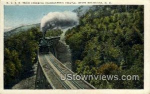 MCRR Train Crossing Frankenstein Trestle - White Mountains, New Hampshire NH  