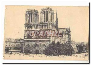 Paris (4th) Old Postcard L & # 39eglise Notre Dame view & # 39ensemble