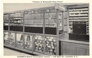 Columbia South Carolina Eckerds prescription counter vintage pc Z16397 