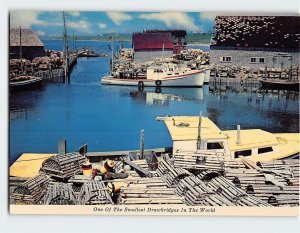 Postcard One Of The Smallest Drawbridges In The World, Sandford, Canada