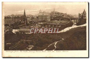 Old Postcard The castle Edinburgh