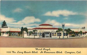 Postcard  1940s California Compton Motel Royal Occupation Colorpicture CA24-1490