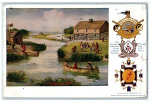 1910 Triennial Conclave Of The Knights Templar Chicago Illinois IL Boat Postcard