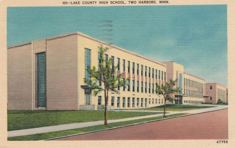 Lake County High School - Two Harbors MN, Minnesota - pm 1941 - Linen