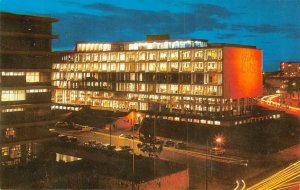 City Hall Building GUATEMALA CITY Night View c1950s Chrome Vintage Postcard