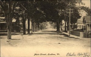  Ludlow Vermont VT Main Street c1910 Vintage Postcard