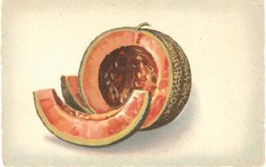 \Watermelon fruit\ Nice antique Italian postcard