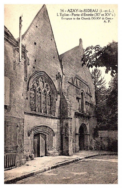 France Azay le Rideau , Entrance to the Church