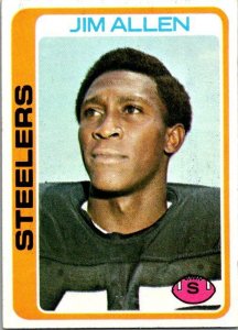 1978 Topps Football Card Jim Allen Pittsburgh Steelers sk7484