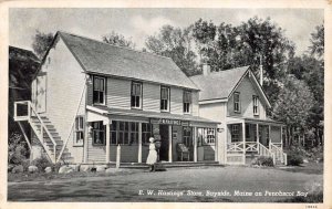 Bayside Maine E.W. Hastings' Store, B/W Photo Print Vintage Postcard U10834