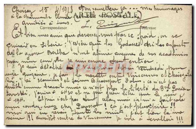 Old Postcard Choisy le Roi The Mayor