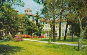 The Carolina Hotel Showing Azaleas Pinehurst North Carolina 1956