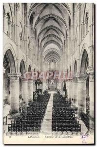 Old Postcard Lisieux Interior De La Cathedrale