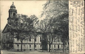 Tuck Milford Massachusetts MA Town Hall c1910 Vintage Postcard