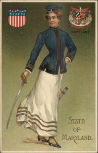 State Ladies Beautiful Woman Annapolis Naval Academy Uniform MARYLAND pc