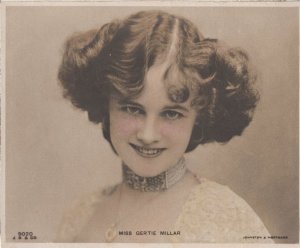 Miss Gertie Millar Edwardian Actress Bijou Old Miniature Postcard