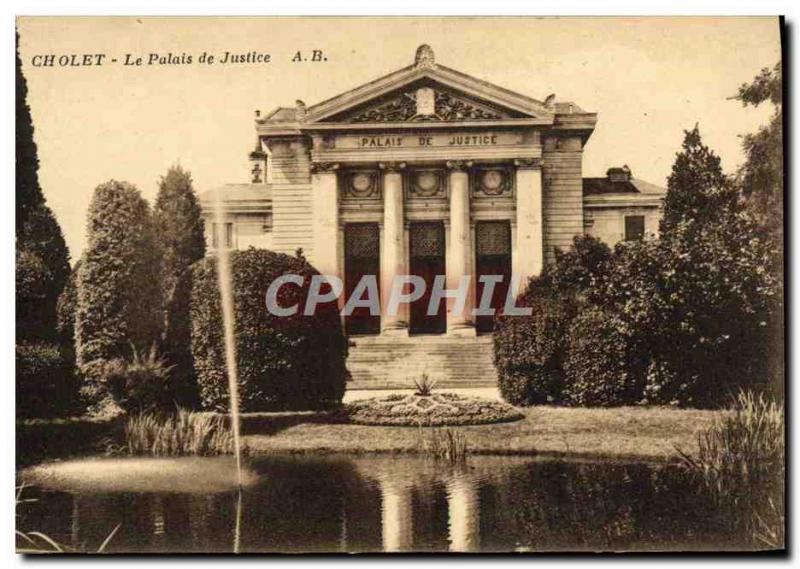 Old Postcard Cholet The Courthouse