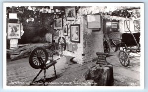 RPPC Interior of Blacksmith Shop GRETNA GREEN Scotland UK Postcard