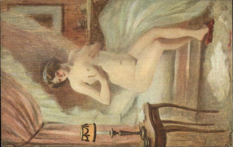 Nude Fine Art Woman Holding Breasts GUILLAUME The Inventory Postcard