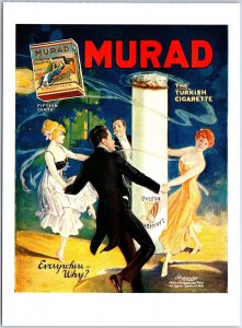 MURAD TURKISH CIGARETTE VINTAGE ADVERTISING SMOKER ROMANCE JUMBO SIZE 7 X 5