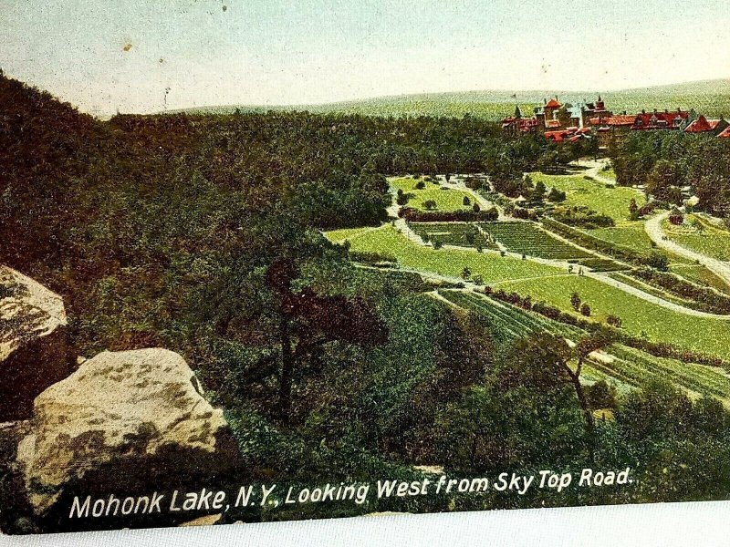 Vintage Postcard 1907 Sky Top Road Looking West Mohonk Lake NY New York