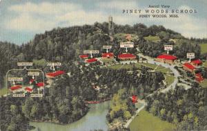 Piney Woods Mississippi Piney Woods School Aerial View Linen Postcard J47745