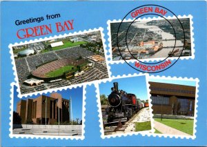 Wisconsin Green Bay Greetings With Lambeau Field Rail America Railroad Museum