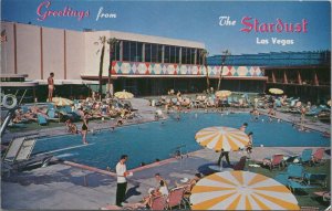 Postcard Greetings from The Stardust Las Vegas NV Swimming Pool