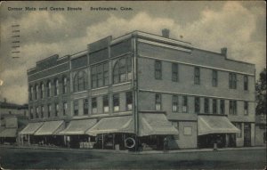 Southington Connecticut CT Corner Main Street Scene Vintage Postcard