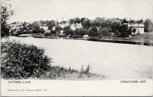 Victoria Lake Stratford Ontario c1910 Postcard F43