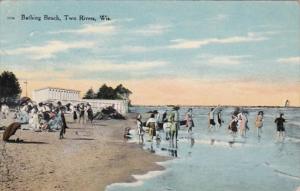 Wisconsin Two Rivers The Bathing Beach 1910