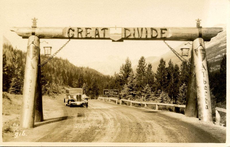 Canada - Alberta. The Great Divide, Yoho Nat'l Park.   RPPC