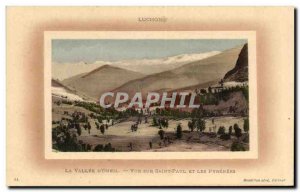 Luchon - View of St. Paul and the Pyrenees - Old Postcard