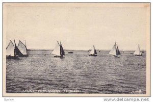 Sailing , Sailboats, Charlottetown Harbour , P.E.I. , Canada , PU-1930