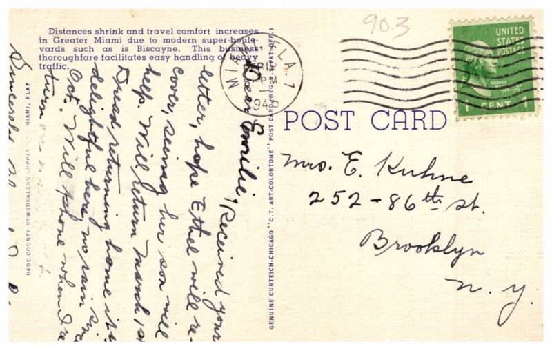 Florida  Miami  Biscayne Blvd.  South from 5th Street