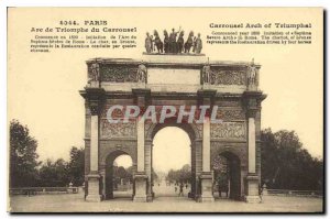 Old Postcard Paris Arc de Triomphe du Carrousel