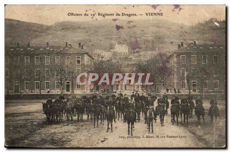 Vienna - Officers from 10 Regiment of Dragoons - Army - Old Postcard