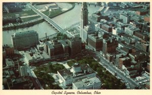 Columbus Ohio OH, 1967 Capitol Square Public Building State and Ground, Postcard