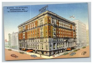 Vintage 1940's Advertising Postcard Claypool Hotel Indianapolis Indiana