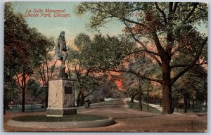 Vtg Chicago Illinois IL La Salle Monument Lincoln Park 1910s View Postcard