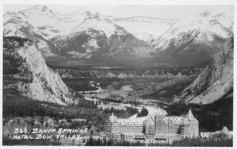 Banff Springs Hotel, Bow Valley, Alberta, Canada, Early Real Photo Postcard