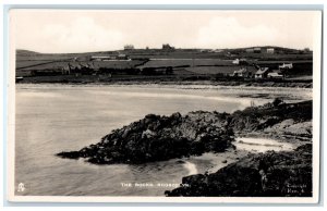c1930's The Rocks Rhoscolyn Holy Island Anglesey Wales RPPC Photo Postcard