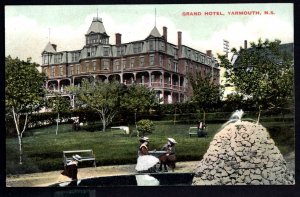 Nova Scotia YARMOUTH Grand Hotel PPC Pub by McCoy Printing Co. Acadian Series DB