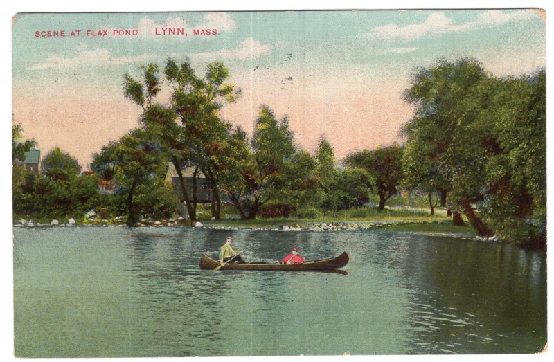 Lynn, Mass, Scene At Flax Pond