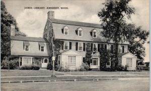 AMHERST, MA Massachusetts   JONES  LIBRARY    1955     Postcard