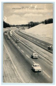 1952 New Jersey Turnpike Garden State Parkway Christmas Seal Bridgeton Postcard 