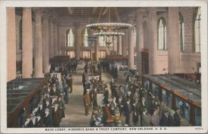 Postcard Main Lobby  Hibernia Securities Company New Orleans LA