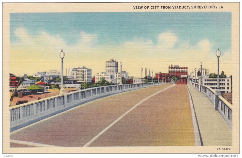 SHEVEPORT , Louisiana , 30-40s ; City from Viaduct